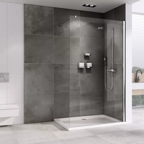 Душевая перегородка ABBER Immer Offen, хром профиль, Цвет профиля: Хром, Выбрать размер: 90, изображение 2