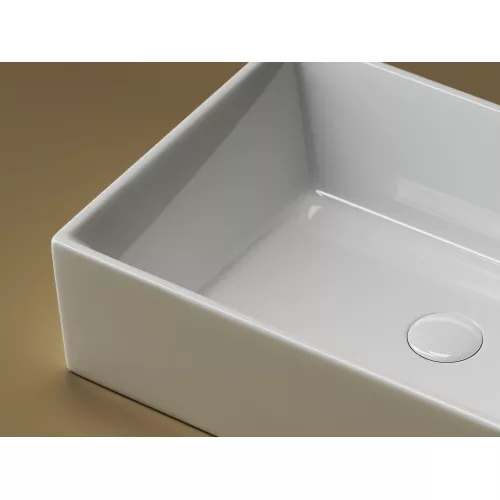 Умывальник чаша накладная прямоугольная Element 590*390*160мм CN5013, изображение 4