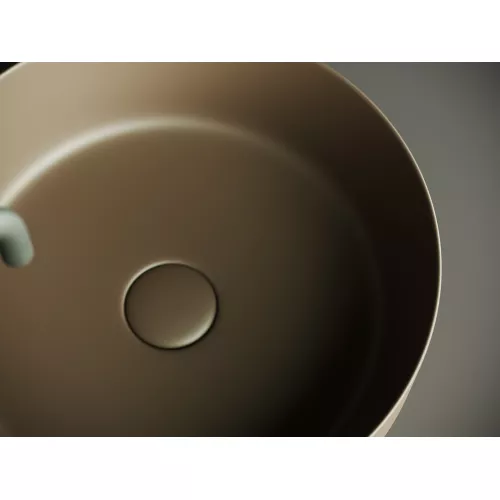 Умывальник чаша накладная круглая Ceramica Nova Element CN6022, Выбрать цвет: Темно-коричневый матовый, изображение 3