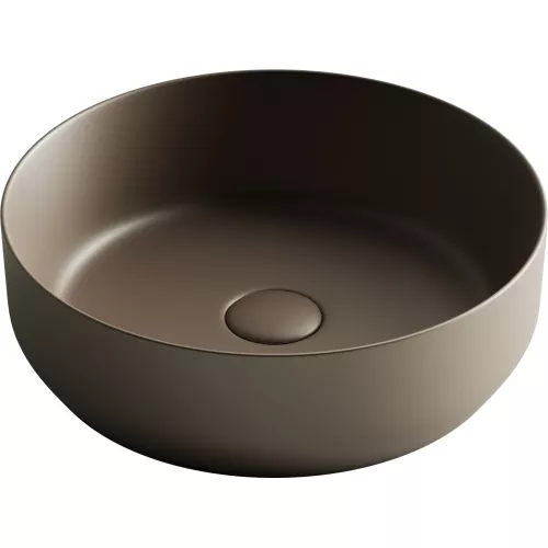 Умывальник чаша накладная круглая Ceramica Nova Element CN6022, Выбрать цвет: Темно-коричневый матовый, изображение 6