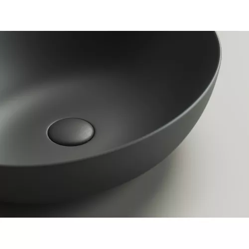Умывальник чаша накладная овальная Ceramica Nova Element CN6017, Выбрать цвет: Темный антрацит матовый, изображение 3