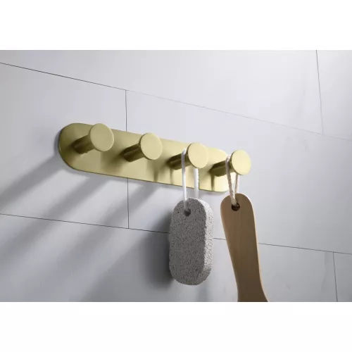 Вешалка-4 крючка Timo Saona 13015/17 золото матовое, изображение 2