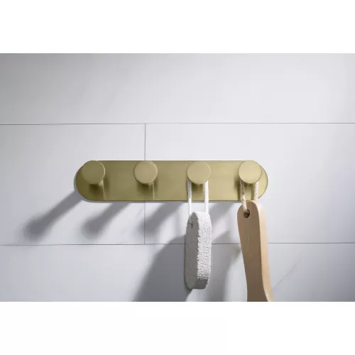 Вешалка-4 крючка Timo Saona 13015/17 золото матовое, изображение 3