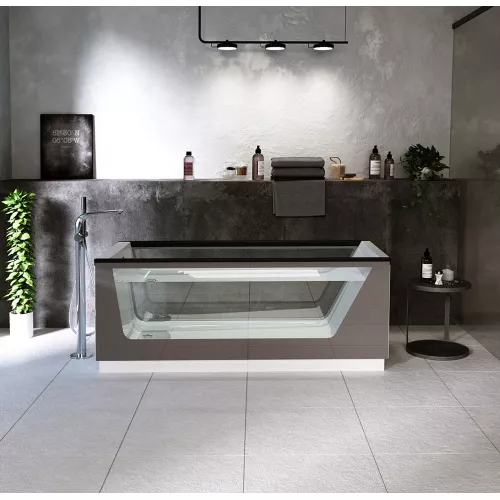 Ванна  AIMA NEO 170*75 2 стекла (принт бетон), Выбрать цвет: серый бетон, Выбрать размер: 170х75, изображение 5