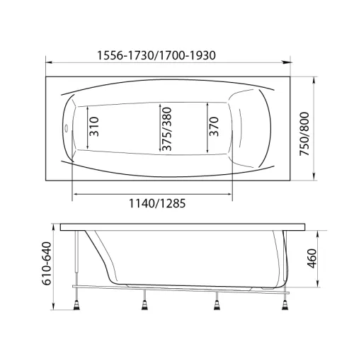 Ванна 1Marka PRAGMATIKA, Выбрать размер: 173*75, изображение 7