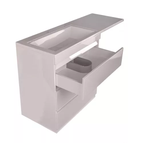 Тумба напольная 3 ящика с раковиной Style Line  Даллас  левая/правая, Выбрать размер: 150, изображение 6