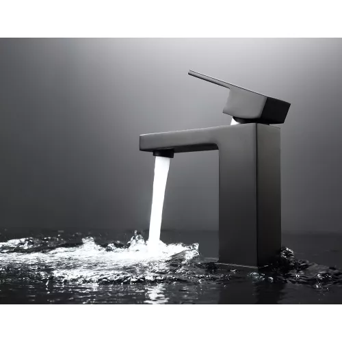 Смеситель ABBER Daheim AF8210B для раковины, черный матовый, Выбрать цвет: Черный, изображение 3