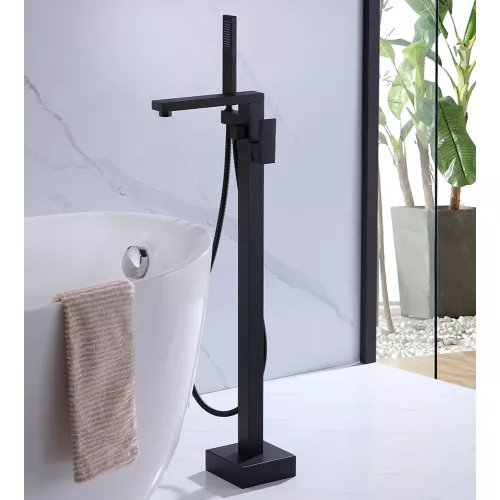 Смеситель ABBER Daheim AF8215B напольный, черный матовый, Выбрать цвет: Черный, изображение 2