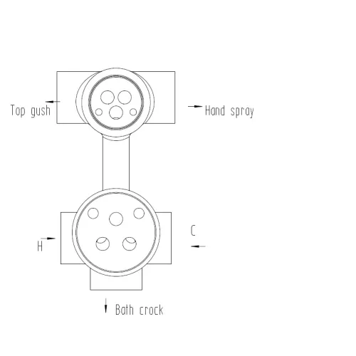 Bronze De Luxe Windsor Комплект для душа встраиваемый без излива, изображение 4