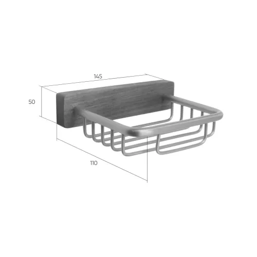 Bronze De Luxe Мыльница подвесная настенная, Выбрать цвет: Матовый хром, изображение 5
