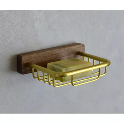 Bronze De Luxe Мыльница подвесная настенная, Выбрать цвет: Матовое золото, изображение 2