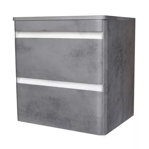 Тумба подвесная со столешницей МДФ Style Line Атлантика бетон темный, Выбрать размер: 60, изображение 3