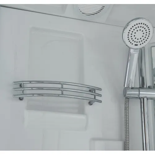 Душевая кабина асимметричная Timo STANDART T-5520 L/R высокий поддон, Цвет стекла: матовое, Выбрать цвет: Хром, Выбрать размер: 120x85, Ориентация: Левая, Комплектация: без гидромассажа, изображение 4