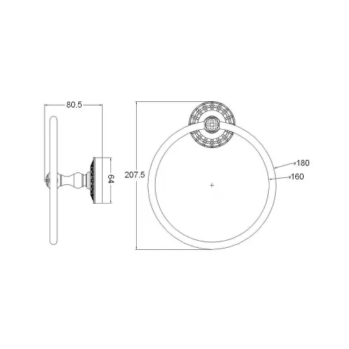 Bronze De Luxe Держатель полотенца, изображение 2