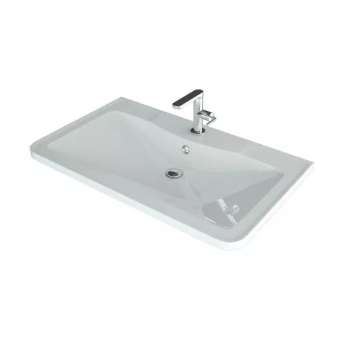 Тумба подвесная с раковиной Style Line  Атлантика, Выбрать цвет: Старое дерево, Выбрать размер: 80, изображение 8