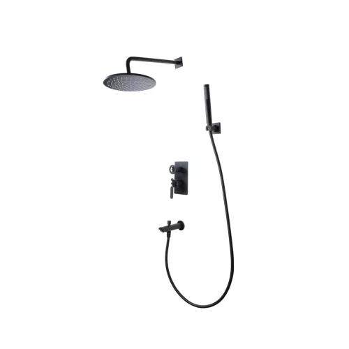 Bronze De Luxe 1760'S LOFT Душевой комплект встраиваемый, Выбрать цвет: Матовый черный, изображение 2