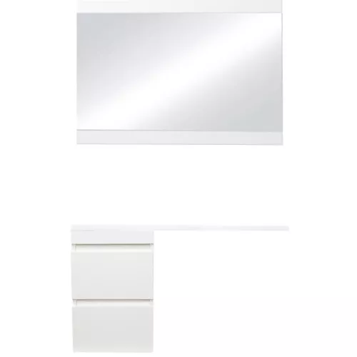 Тумба подвесная Style Line с раковиной  Даллас Люкс белая, PLUS, Выбрать размер: 100, изображение 3