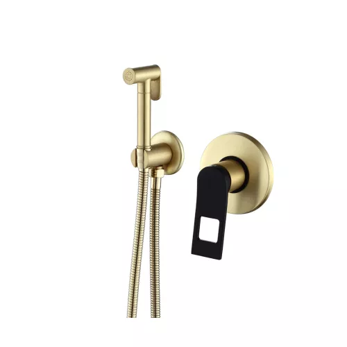 Bronze De Luxe ELEMENT Комплект гигиенического душа встраиваемый, Выбрать цвет: Золото