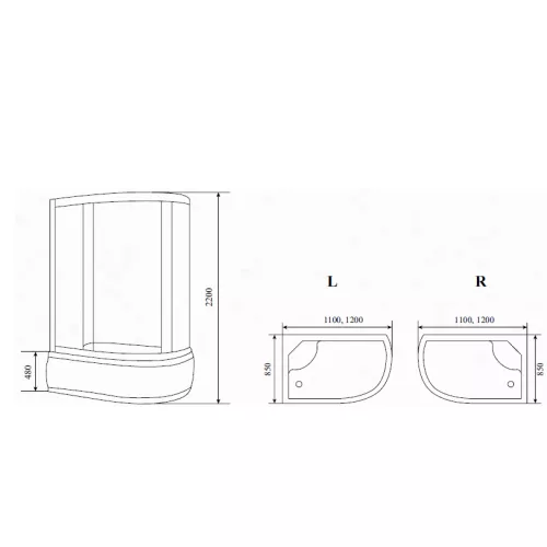 Душевая кабина прямоугольная Timo LUX  T-1505/1506, Выбрать размер: 148х82, изображение 18