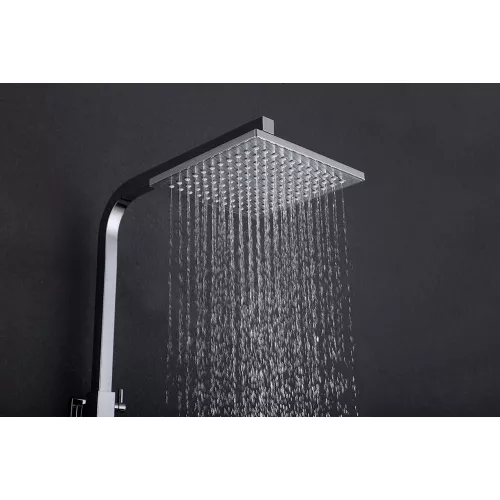 Душевая стойка ABBER Daheim AF8216, Выбрать цвет: Хром, Регулируемая высота: 900-1250, изображение 3