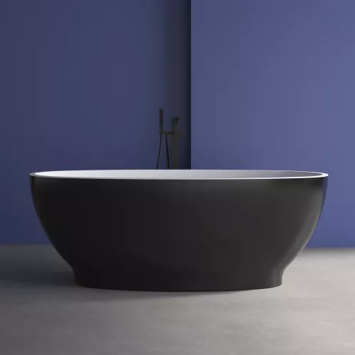 Акриловая ванна ABBER AB9207MB 165х80, Выбрать цвет: Черный матовый, изображение 2