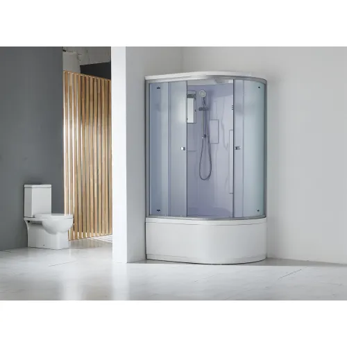 Душевая кабина асимметричная Timo STANDART T-5520 L/R высокий поддон, Цвет стекла: матовое, Выбрать цвет: Хром, Выбрать размер: 120x85, Ориентация: Левая, Комплектация: без гидромассажа, изображение 2