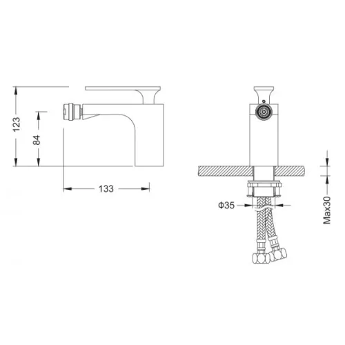 Смеситель для биде Timo Torne 4362/17F золото матовое, изображение 2