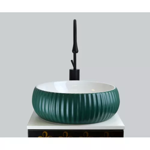 Смеситель для раковины-чаши высокий Bronze De Luxe, Выбрать цвет: Черный, изображение 4