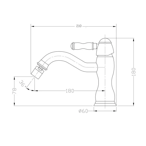 Смеситель на биде Bronze De Luxe, Выбрать цвет: Хром, изображение 2