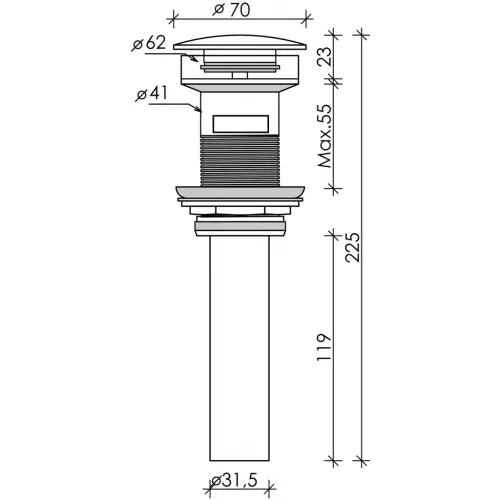 Донный клапан CN2000x, изображение 2