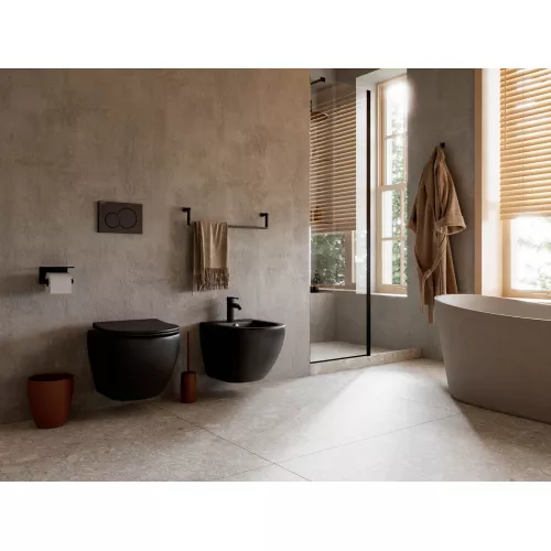 Подвесное биде Ceramica Nova Metropol CN4003, Выбрать цвет: Черный матовый, изображение 8