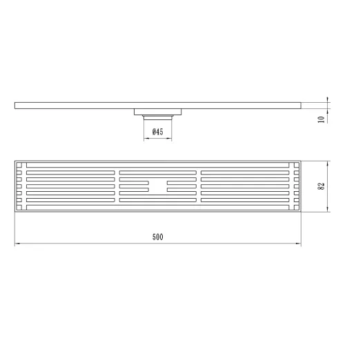 Bronze De Luxe Душевой трап для душа - лоток черный матовый 500мм, Выбрать цвет: Черный, изображение 2