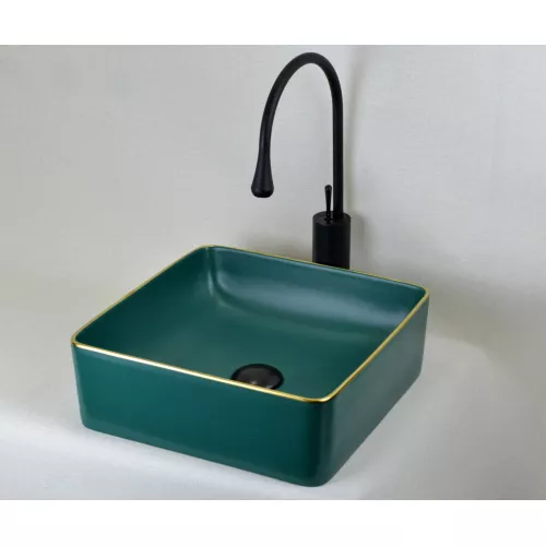 Смеситель для раковины-чаши высокий Bronze De Luxe, Выбрать цвет: Черный, изображение 3