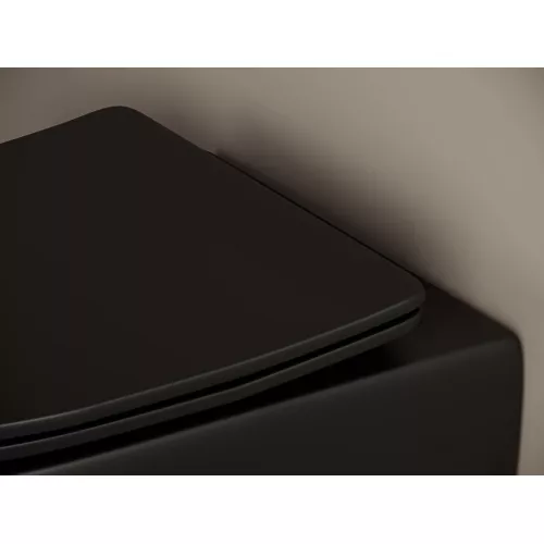 Подвесной унитаз Ceramica Nova Metropol Rimless CN4002, Выбрать цвет: Черный матовый, изображение 8