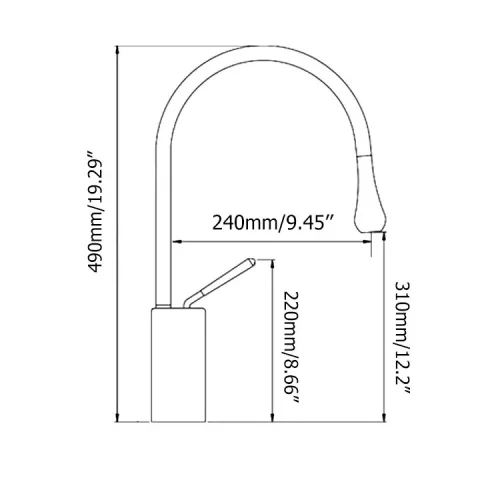 Смеситель для раковины-чаши высокий Bronze De Luxe, Выбрать цвет: Бронза, изображение 6