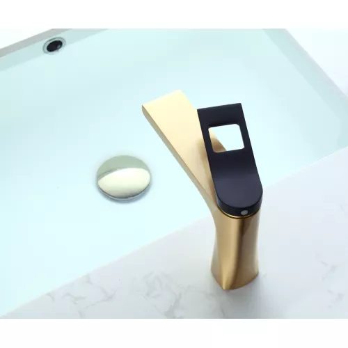 Смеситель на раковину Bronze De Luxe, Выбрать цвет: Золото, изображение 3