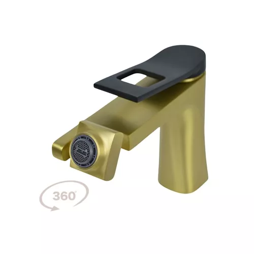 Смеситель на раковину Bronze De Luxe, Выбрать цвет: Золото, изображение 3
