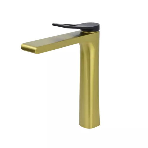 Высокий смеситель на раковину Bronze De Luxe, Выбрать цвет: Золото матовое