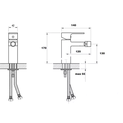 Bronze De Luxe Смеситель на биде, изображение 2