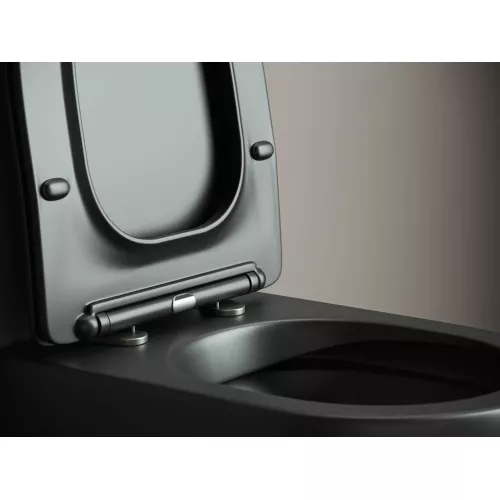 Подвесной унитаз Ceramica Nova Metropol Rimless CN4002, Выбрать цвет: Черный матовый, изображение 5