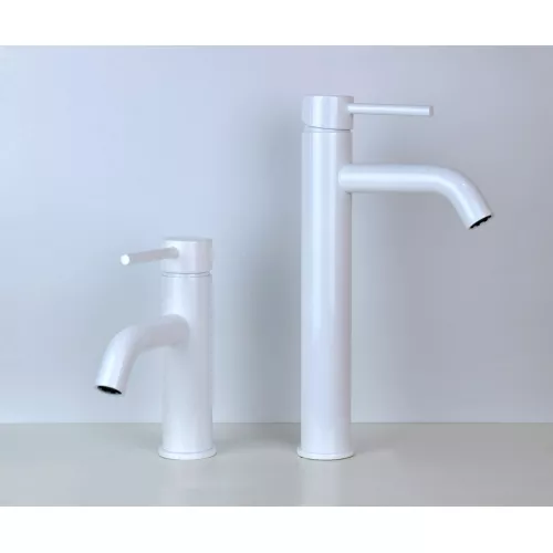 Смеситель для раковины высокий Bronze De Luxe, Выбрать цвет: Белый, изображение 4