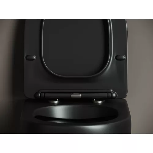 Подвесной унитаз Ceramica Nova Metropol Rimless CN4002, Выбрать цвет: Черный матовый, изображение 6
