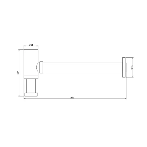 Bronze De Luxe Сифон для раковины, Выбрать цвет: Черный, изображение 2