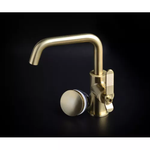 Смеситель на раковину Bronze De Luxe, Выбрать цвет: Золото, изображение 2