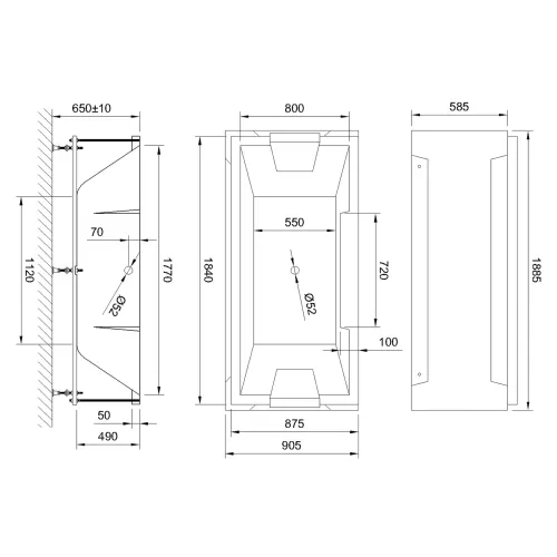 Акриловая ванна Royal Bath  TRIUMPH, Выбрать размер: 185x87, Комплектация: Каркас, фронтальная панель, боковая панель, изображение 6