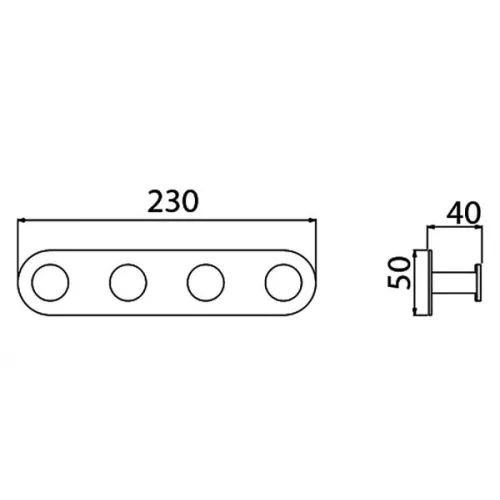 Вешалка-4 крючка Timo Saona 13015/17 золото матовое, изображение 4