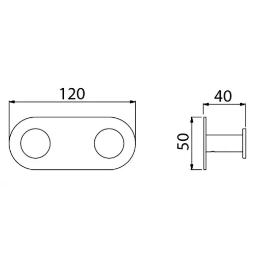 Вешалка-2 крючка Timo Saona 13014/17 золото матовое, изображение 3