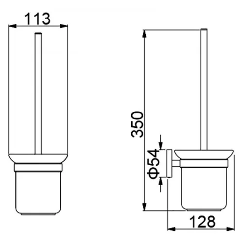 Щетка для туалета Timo Saona 13061/17 золото матовое, изображение 2
