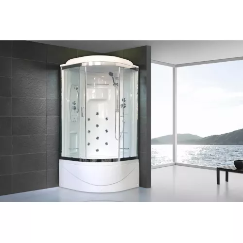 Душевая кабина Royal Bath  RB 100NRW T/C 100х100, Исполнение полотна двери: прозрачное, изображение 2