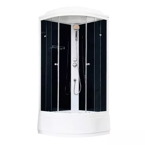 Душевая кабина Royal Bath RB90CK5-BT прозрачное/белый, Цвет стекла: прозрачное, Цвет профиля: Белый, Выбрать цвет: Черный, Тип поддона: Средний, Выбрать размер: 90x90